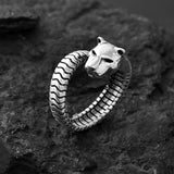 Statement Panther Silver Oxidised Men’s Ring