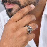 Eclipse Panther Black Adjustable Men’s Ring