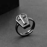 Eclipse Cross Black Adjustable Men’s Ring