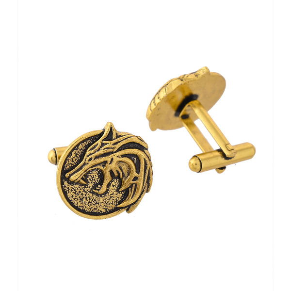 Statement The Lone Alpha Golden Cufflinks – VOYLLA