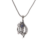 Spiritual Feather Flow Silver Pendant For Men