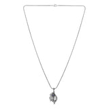Spiritual Feather Flow Silver Pendant For Men