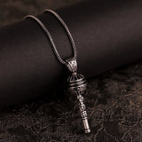 Spiritual Guardian Key Silver Pendant Necklace For Men
