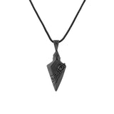 Spiritual Shadow Arrow Black Rhodium Pendant Necklace For Men