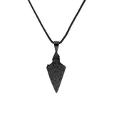 Spiritual Shadow Arrow Black Rhodium Pendant Necklace For Men