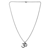 Spiritual Om Aura Black Pendant Necklace For Men