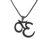 Spiritual Om Aura Black Pendant Necklace For Men