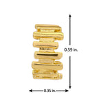 Trendy Essentials Gold Finish Dotted Hoop Earrings for Women