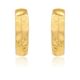 Hammered Gold Hoop Earrings for Women Trendy Essentials Textured Bali Earrings for College and Casual Wear