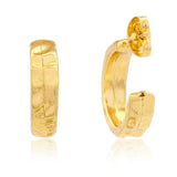 Hammered Gold Hoop Earrings for Women Trendy Essentials Textured Bali Earrings for College and Casual Wear