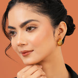 Layered Gold Hoop Earrings for Women Trendy Essentials Triple Band Everyday Hoops for Work and Weekends