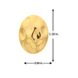 Textured Oval Stud Earrings for Women Trendy Essentials Gold Tone Studs for Office and Daily Wear