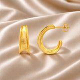 Gold Hoop Earrings for Women Trendy Essentials Chunky Open Hoops for Casual and Office Looks