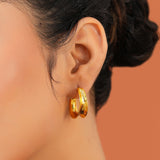 Gold Hoop Earrings for Women Trendy Essentials Chunky Open Hoops for Casual and Office Looks