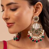 Gold Opulence Noor Jashn Kundan Chandbalis Earrings