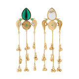 Kashmiri Royal Afsana Long Gold Ghungroo Earrings