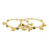 Kashmiri Zoya Ghungroo Gold Kada Bangle