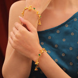 Kashmiri Zoya Ghungroo Gold Kada Bangle