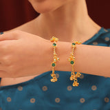 Kashmiri Zoya Ghungroo Gold Kada Bangle