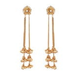 Kashmiri Pearl Beaded Gold-Toned Dangler Earrings