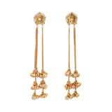 Kashmiri Pearl Beaded Gold-Toned Dangler Earrings