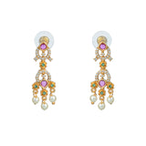 Gold Elegance Royal Ruby Pearl Necklace Set