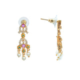 Gold Elegance Royal Ruby Pearl Necklace Set