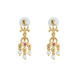 Gold Elegance Royal Ruby Pearl Necklace Set