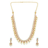 Gold Opulence Royal Rajwadi Ruby Pearl Necklace Set