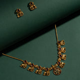 Gold Elegance Gajamukhi Necklace Set