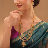 Gold Opulence Viraasat Temple Necklace Set