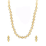 Gold Elegance Dewdrop Petal Necklace Set