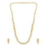 Gold Elegance Dewdrop Petal Necklace Set