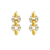 Gold Elegance Dewdrop Petal Necklace Set