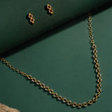 Gold Elegance Dewdrop Petal Necklace Set