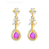 Gold Elegance Madhurima Ruby Drop Necklace Set