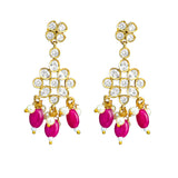 Gold Elegance Gajalakshmi Temple Cz Necklace Set