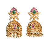 Gold Opulence Nandini Temple Jhumka Necklace Set