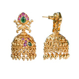 Gold Opulence Nandini Temple Jhumka Necklace Set