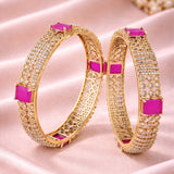 Sparkling Elegance Noorika CZ Statement Bangles