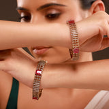 Sparkling Elegance Noorika CZ Statement Bangles