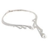 Sparkling Elegance Aaina Pearl-Twirl Hasli Necklace Set