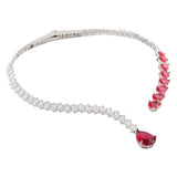 Sparkling Elegance Dilbar Ruby Starfall Glam Hasli Necklace Set