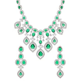 Sparkling Elegance Haseena-E-Emerald Royal Bollywood Necklace Set