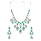 Sparkling Elegance Haseena-E-Emerald Royal Bollywood Necklace Set