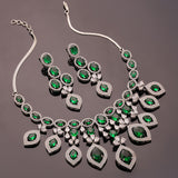 Sparkling Elegance Haseena-E-Emerald Royal Bollywood Necklace Set