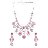Sparkling Elegance Haseena-E-Ruby Royal Necklace Set