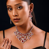 Sparkling Elegance Haseena-E-Ruby Royal Necklace Set