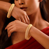 Gold Elegance Sunehri Noor Cz Bangles