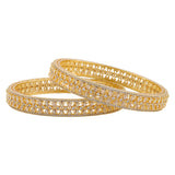 Gold Elegance Sunehri Nazaaqat Cz Bangles
